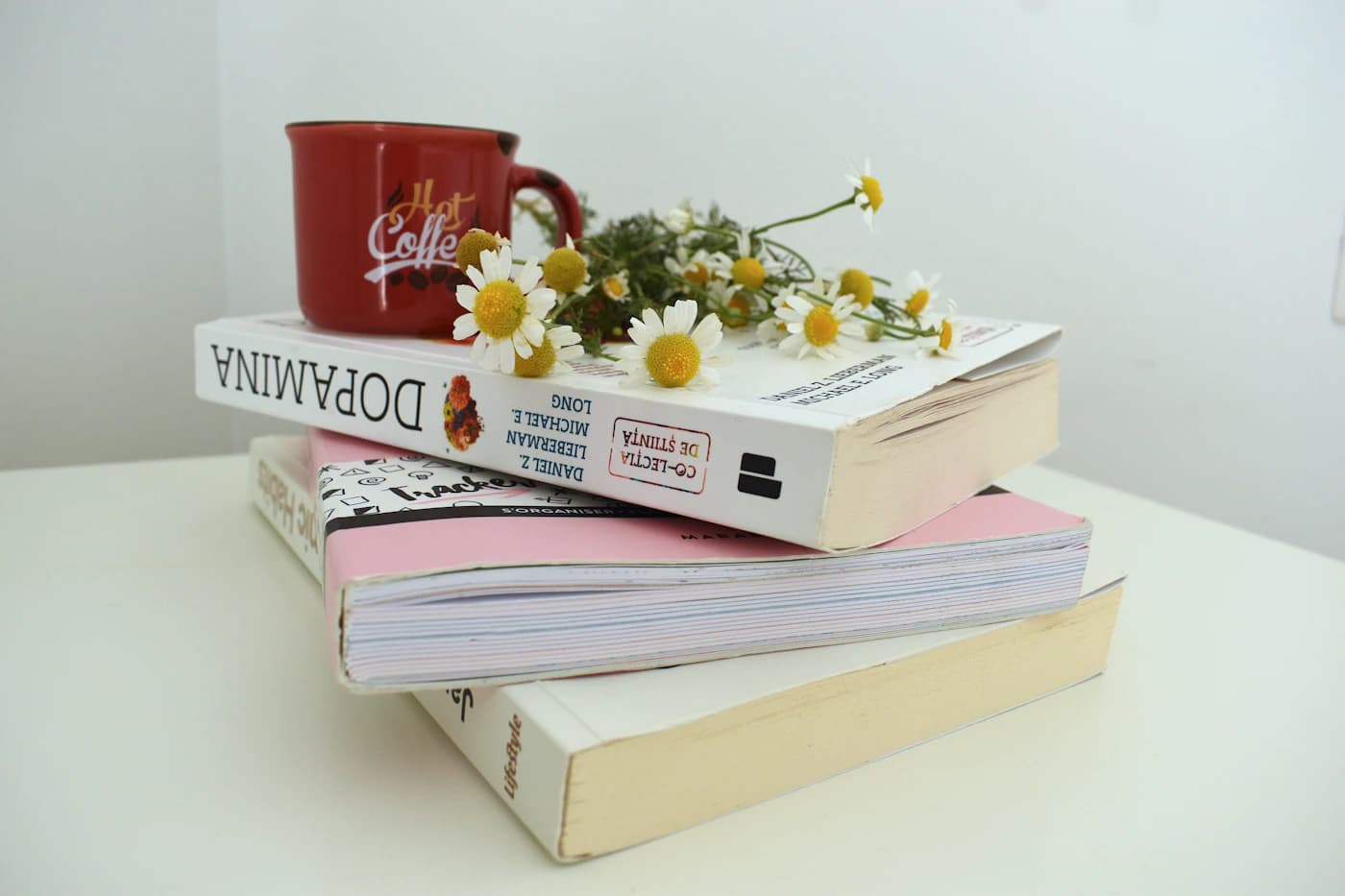 پشته‌ای از کتاب‌ها و لیوان قهوه؛ ایده‌ی هدیه برای آدم کتاب‌خوان