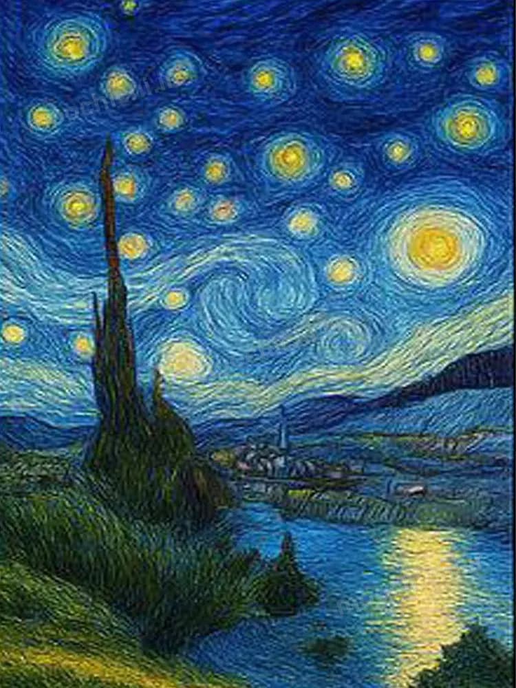 نقاشی الماسی تابلو هنری ۲۴×۳۰ - موچی چی