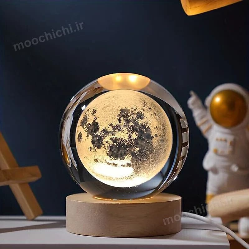 چراغ خواب گوی کریستال ماه - موچی چی