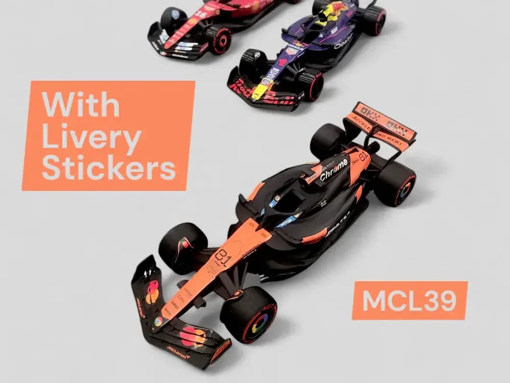 ماکت ماشین فرمول یک ۲۰۲۵ F1 با استیکر لیوری