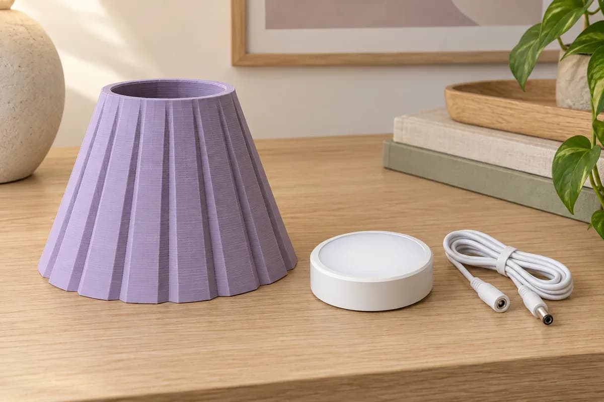 پوسته چراغ خاموش در کنار ماژول LED بسته و کابل سالمِ جدا از آن